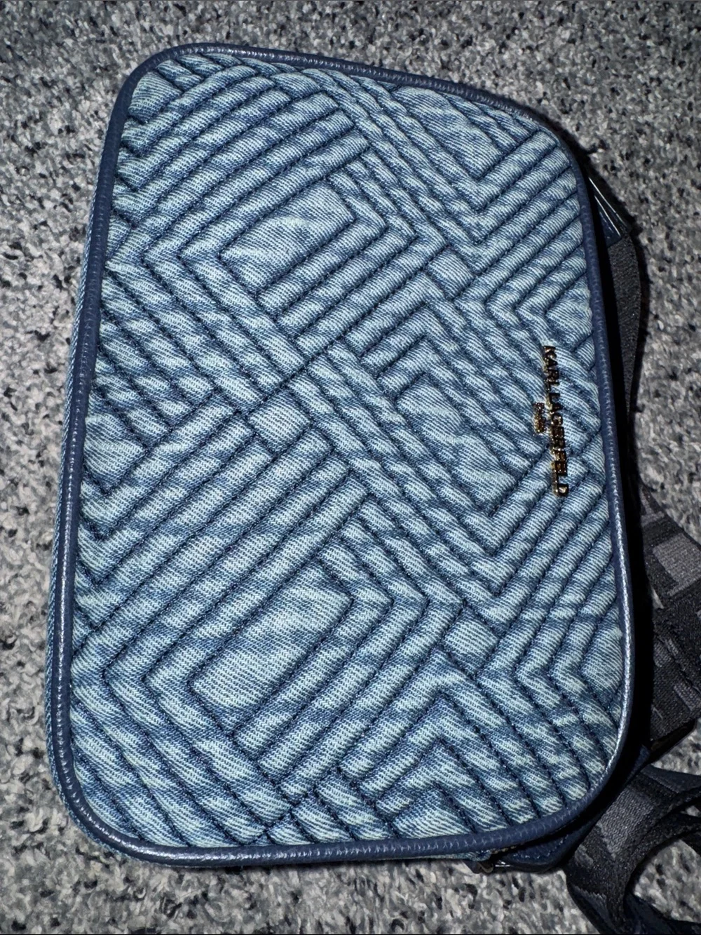 Karl Lagerfeld Denim Crossbody Camera Bag